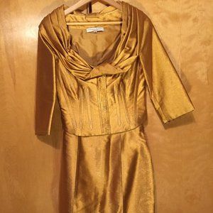Carolina Herrera - Gold 2 piece dress